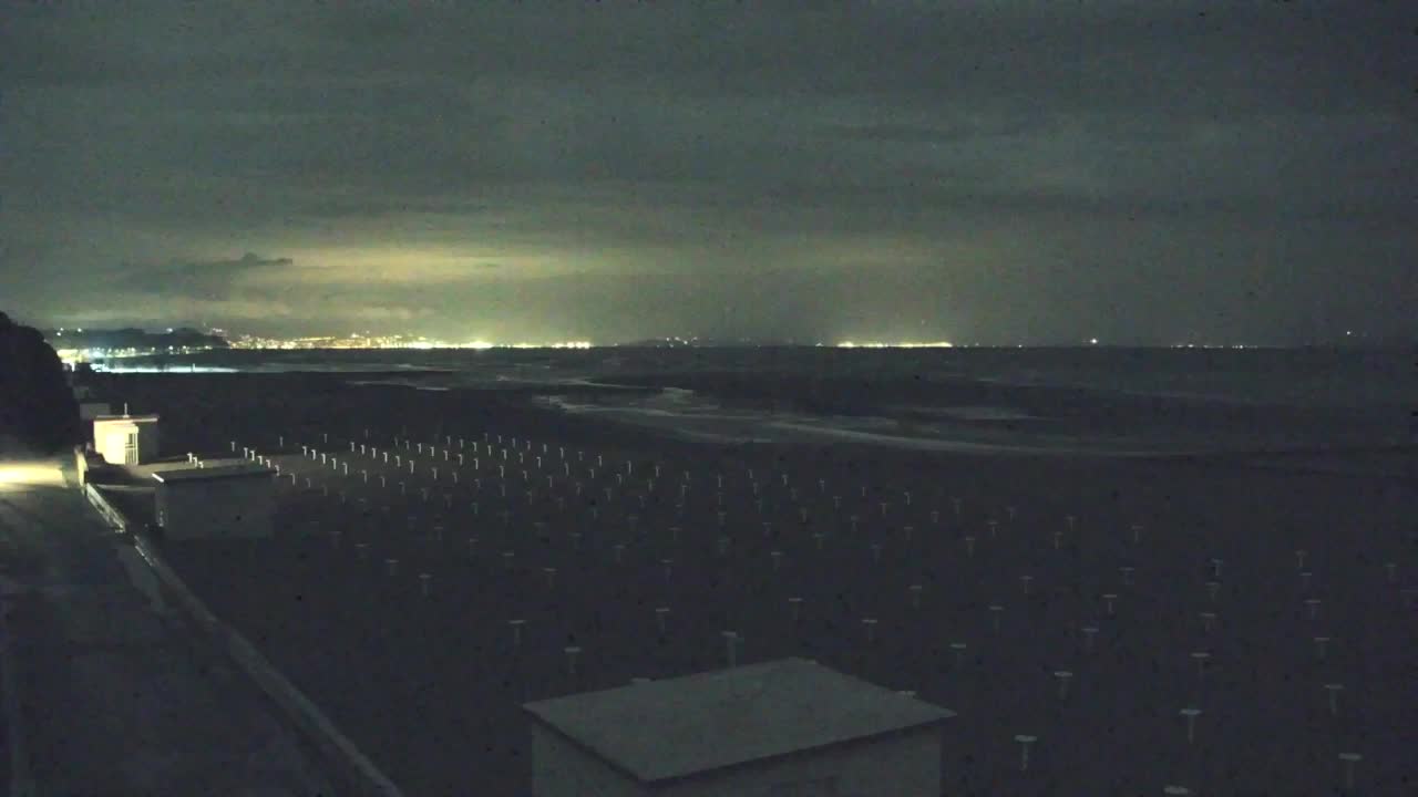 Webcam en vivo Grado: Vistas de la playa y del parque acuático en tiempo real