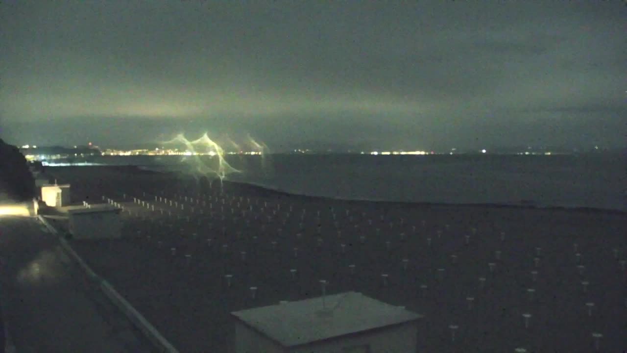 Webcam en vivo Grado: Vistas de la playa y del parque acuático en tiempo real