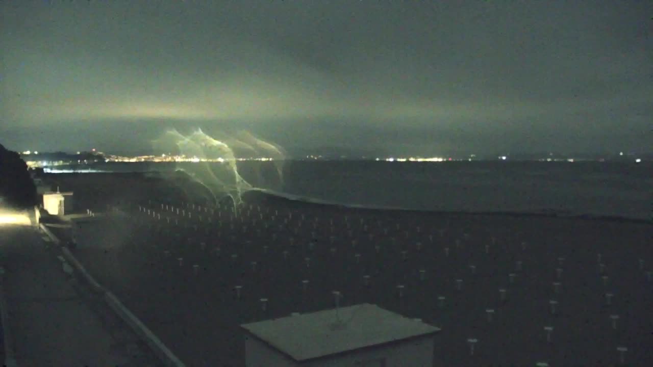 Webcam en vivo Grado: Vistas de la playa y del parque acuático en tiempo real