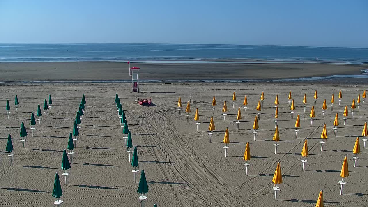 Spletna kamera v živo Grado: Pogledi na plažo in vodni park v realnem času