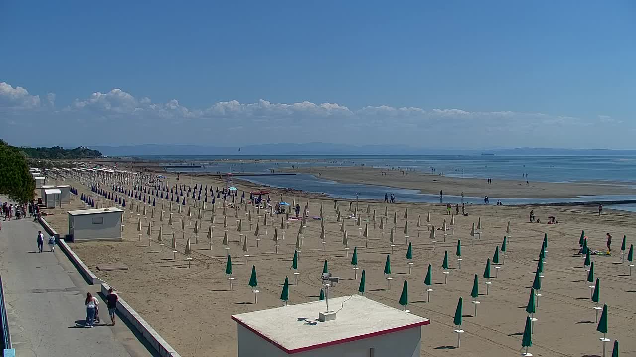 Spletna kamera v živo Grado: Pogledi na plažo in vodni park v realnem času