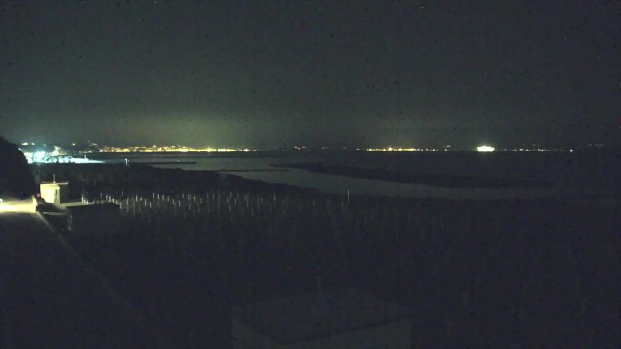 Webcam en vivo Grado: Vistas de la playa y del parque acuático en tiempo real