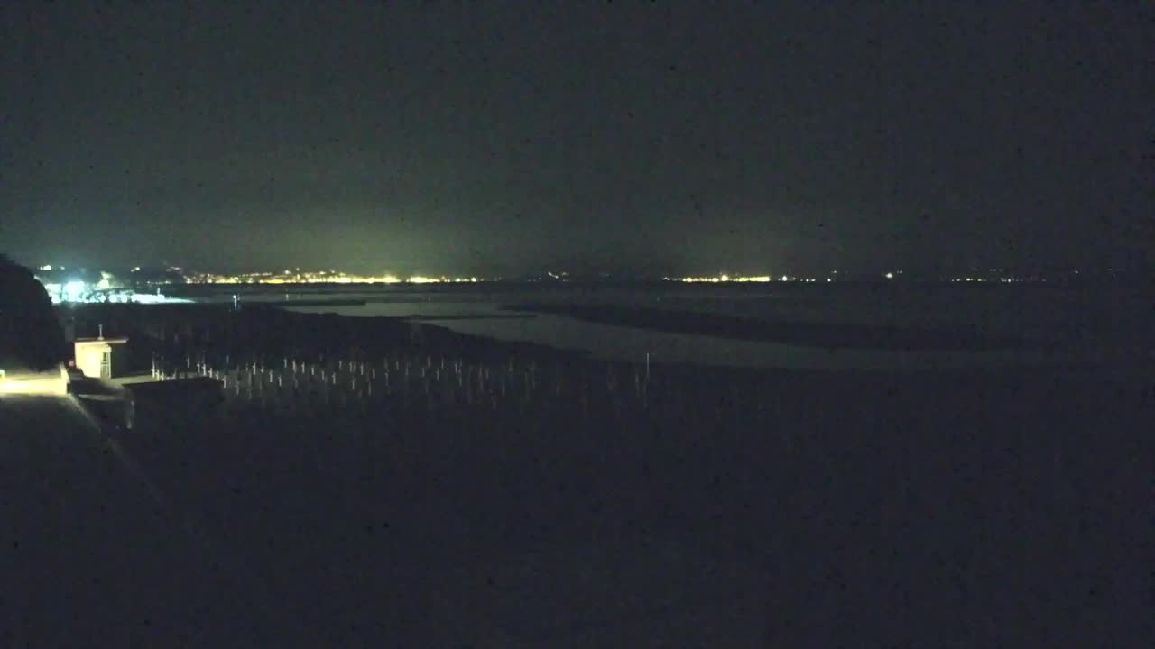 Webcam en vivo Grado: Vistas de la playa y del parque acuático en tiempo real