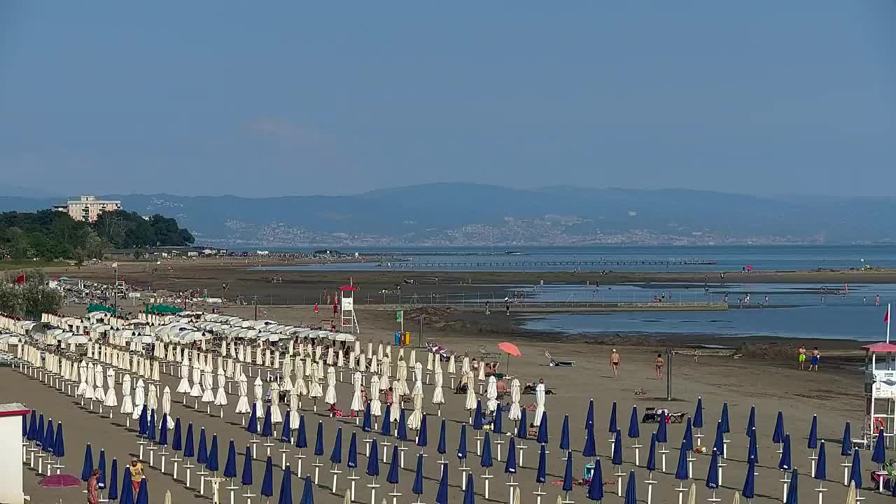 Spletna kamera v živo Grado: Pogledi na plažo in vodni park v realnem času