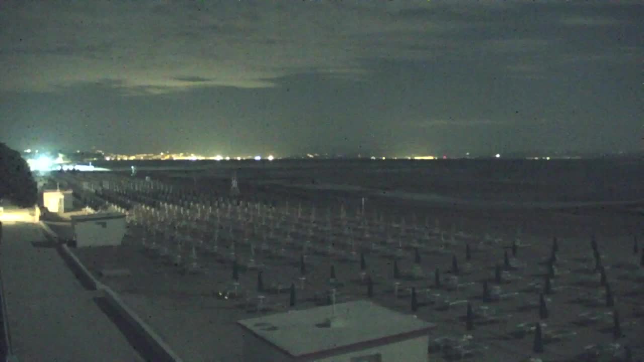Webcam en vivo Grado: Vistas de la playa y del parque acuático en tiempo real