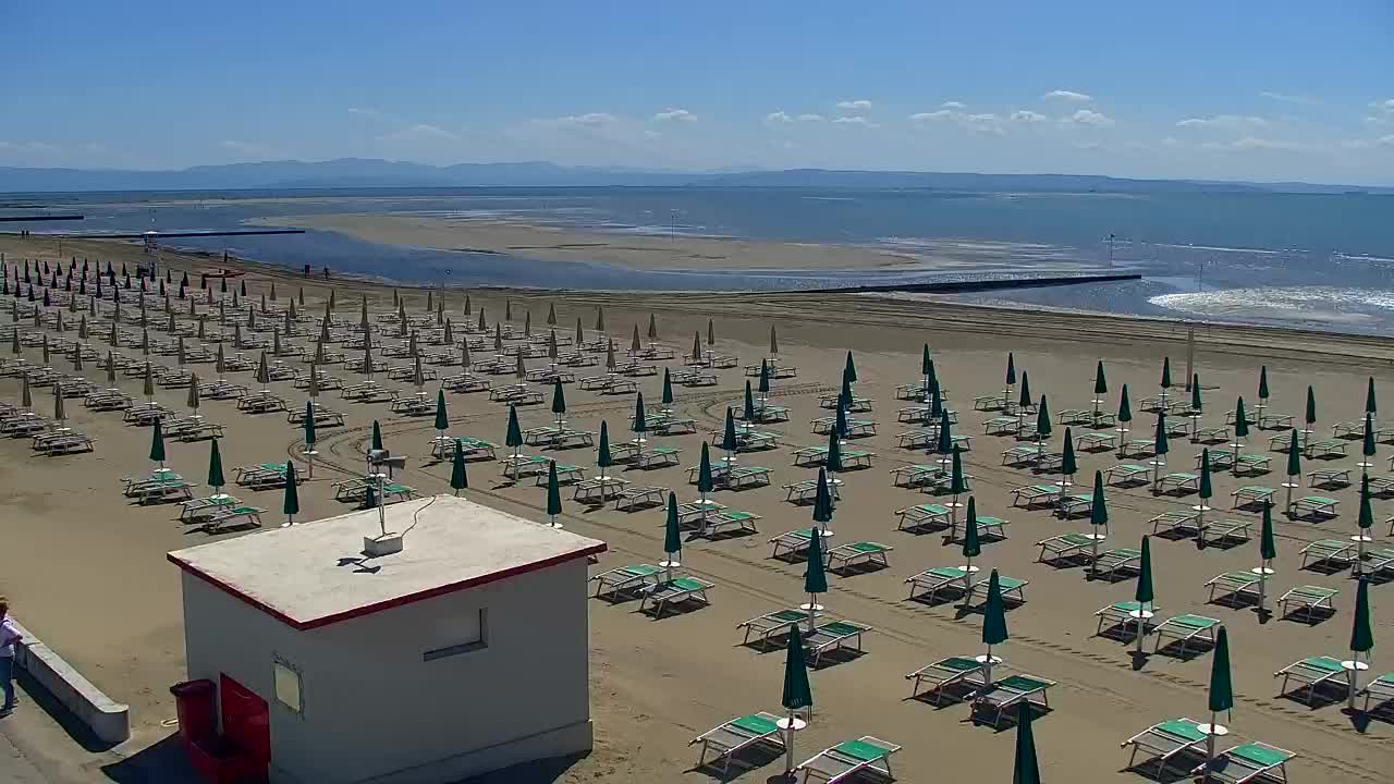 Spletna kamera v živo Grado: Pogledi na plažo in vodni park v realnem času