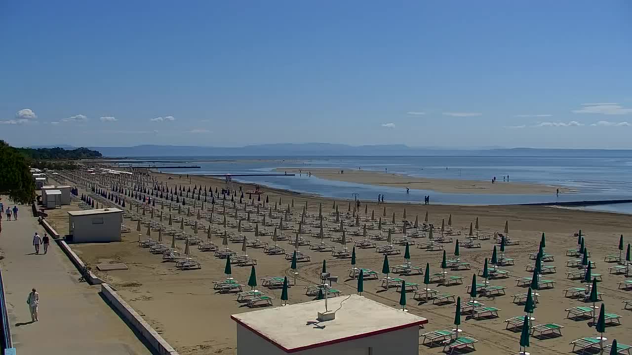 Spletna kamera v živo Grado: Pogledi na plažo in vodni park v realnem času