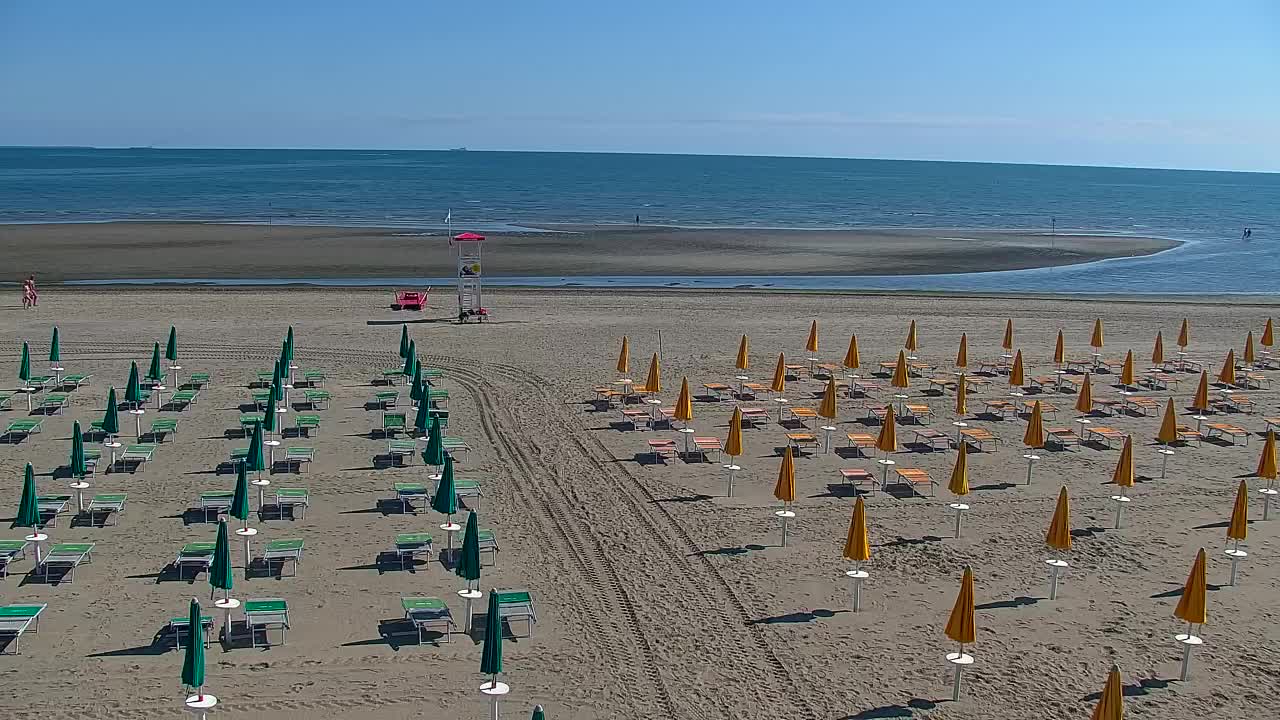 Webcam en vivo Grado: Vistas de la playa y del parque acuático en tiempo real