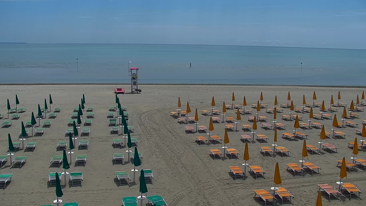 Spletna kamera v živo Grado: Pogledi na plažo in vodni park v realnem času