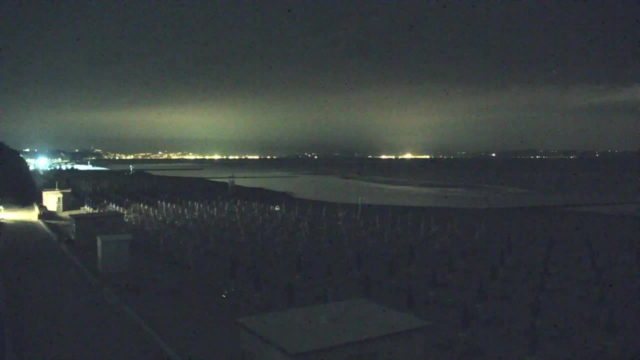 Webcam en vivo Grado: Vistas de la playa y del parque acuático en tiempo real