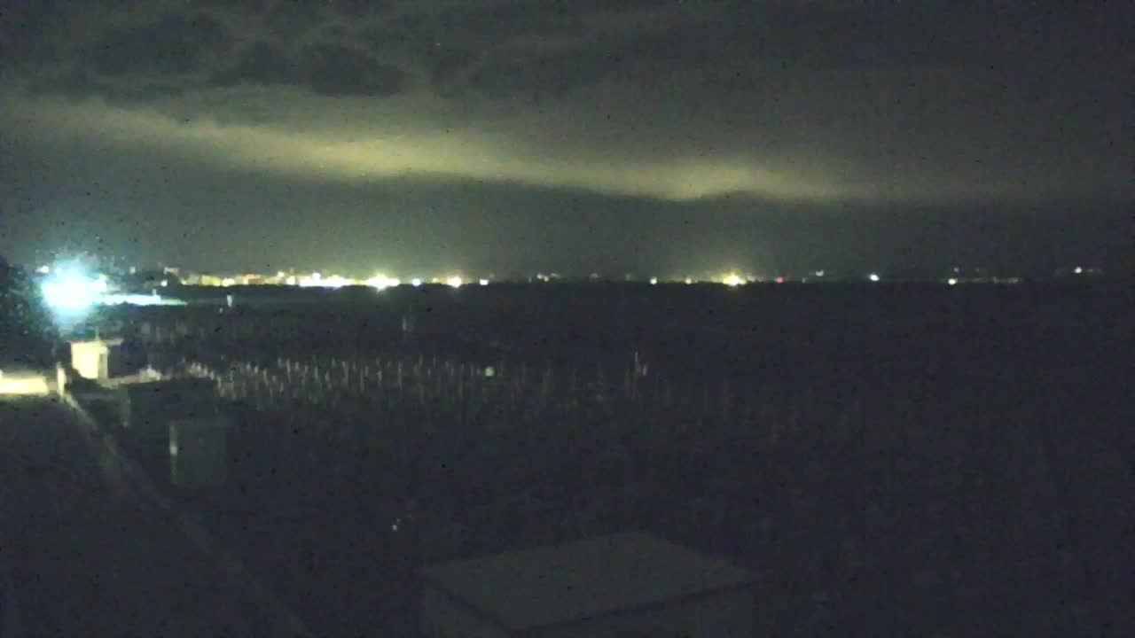 Webcam en vivo Grado: Vistas de la playa y del parque acuático en tiempo real