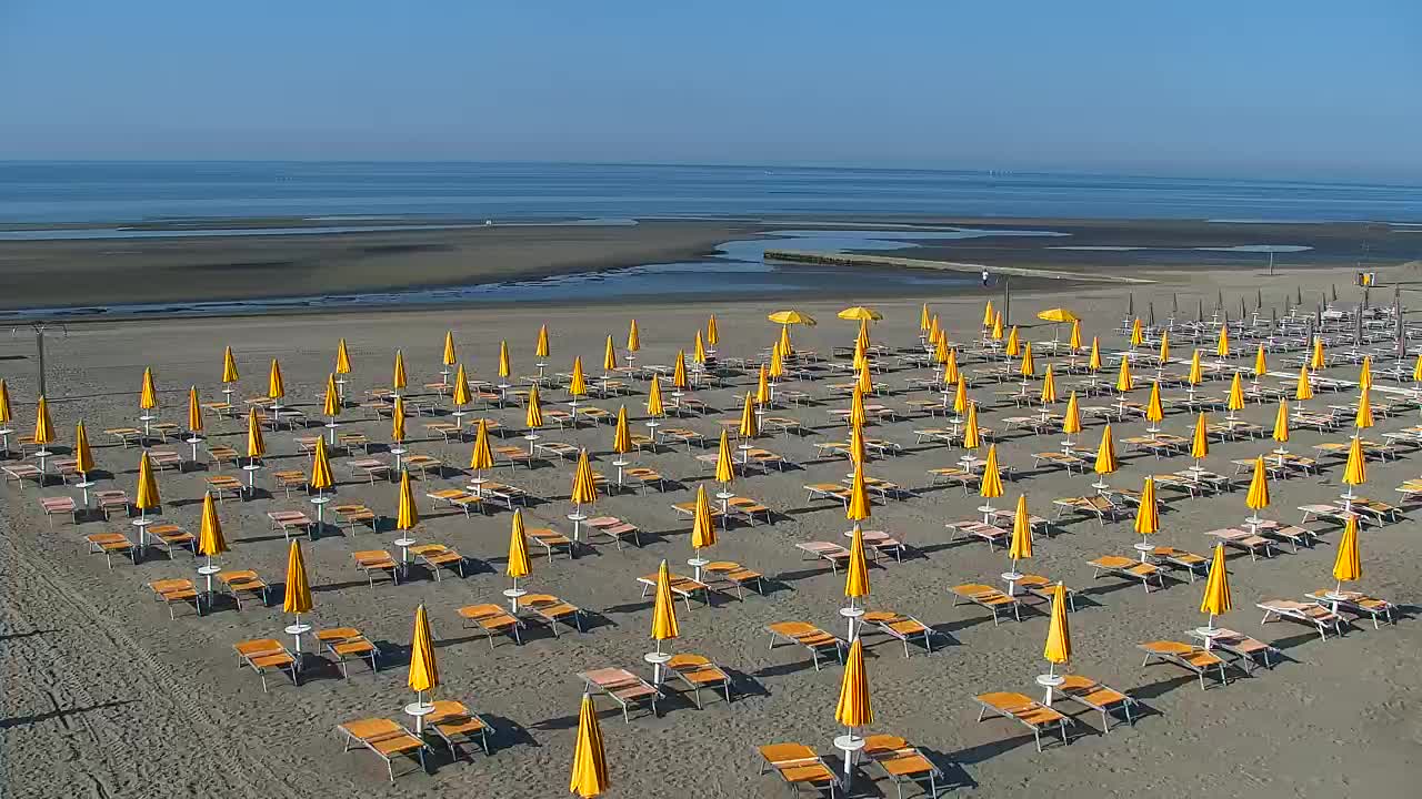 Spletna kamera v živo Grado: Pogledi na plažo in vodni park v realnem času