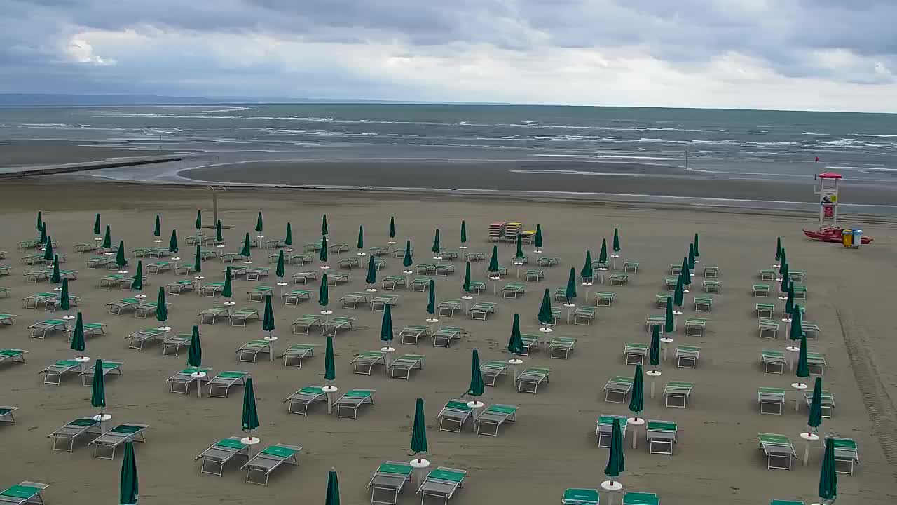 Spletna kamera v živo Grado: Pogledi na plažo in vodni park v realnem času