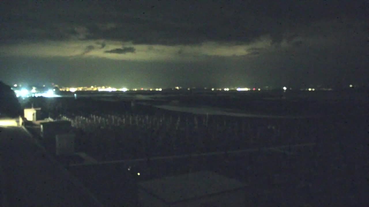 Webcam en vivo Grado: Vistas de la playa y del parque acuático en tiempo real