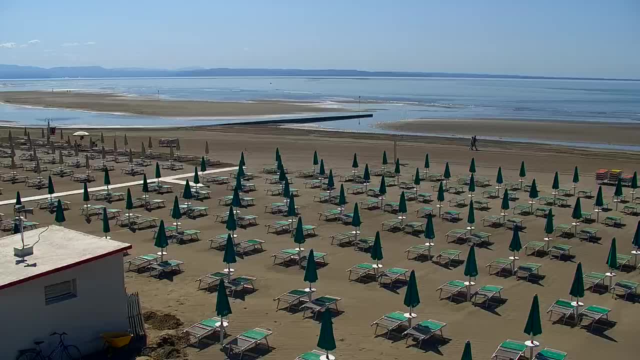 Spletna kamera v živo Grado: Pogledi na plažo in vodni park v realnem času