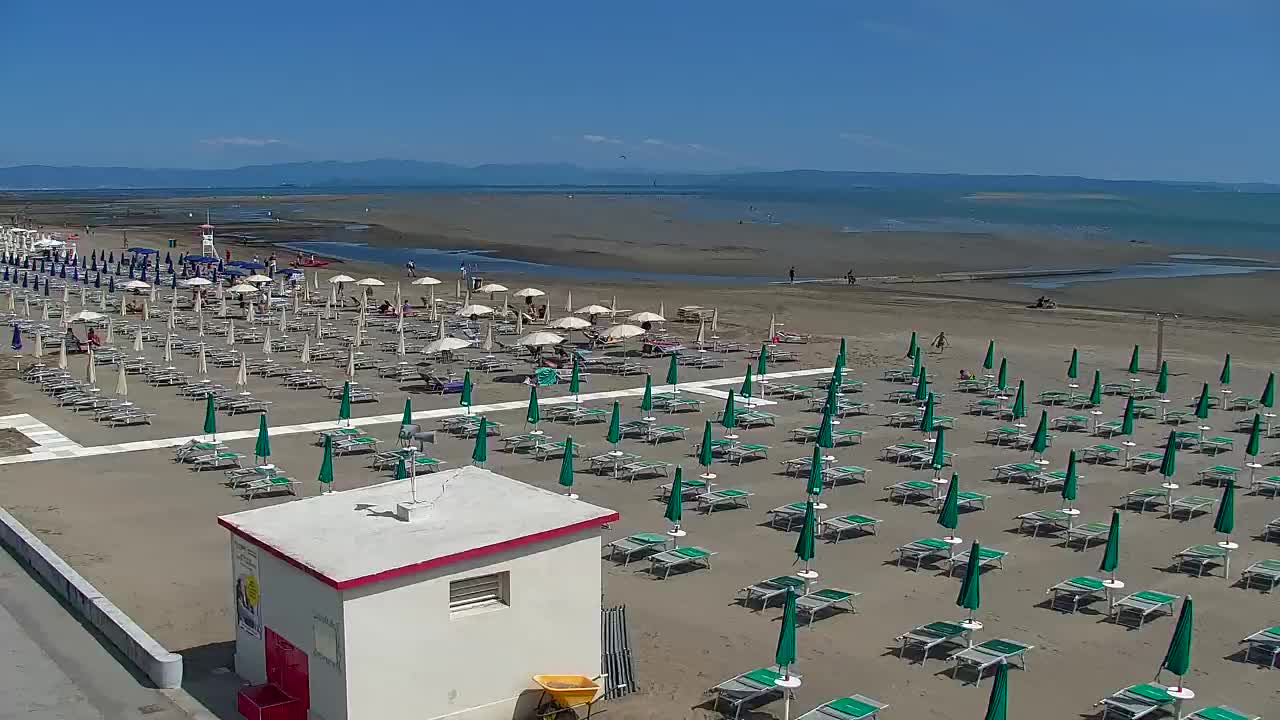 Grado Beach and Aquapark Views in Real Time
