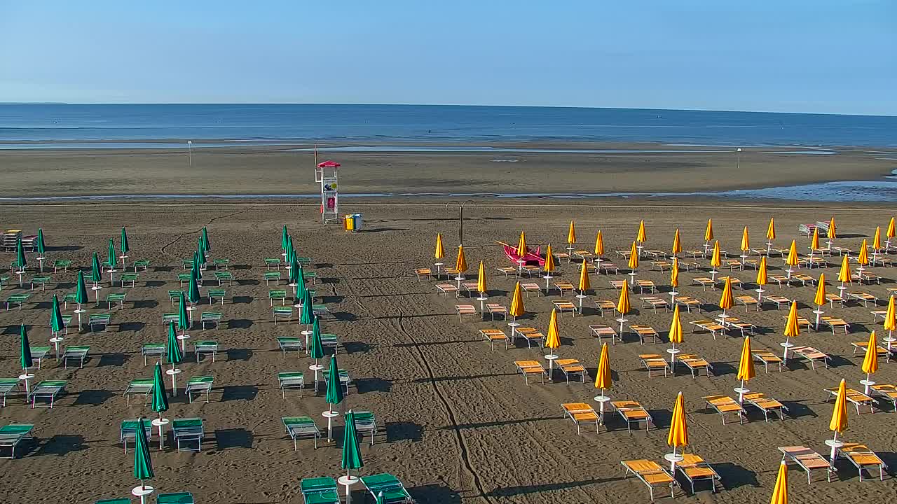Spletna kamera v živo Grado: Pogledi na plažo in vodni park v realnem času