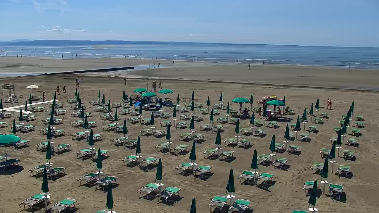 Spletna kamera v živo Grado: Pogledi na plažo in vodni park v realnem času
