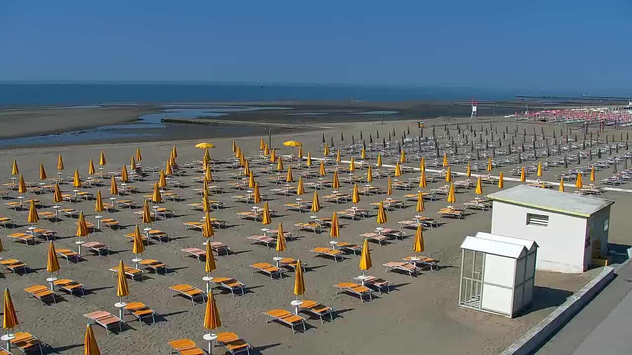 Spletna kamera v živo Grado: Pogledi na plažo in vodni park v realnem času