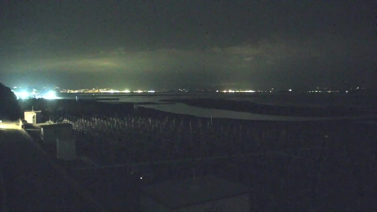 Webcam en vivo Grado: Vistas de la playa y del parque acuático en tiempo real
