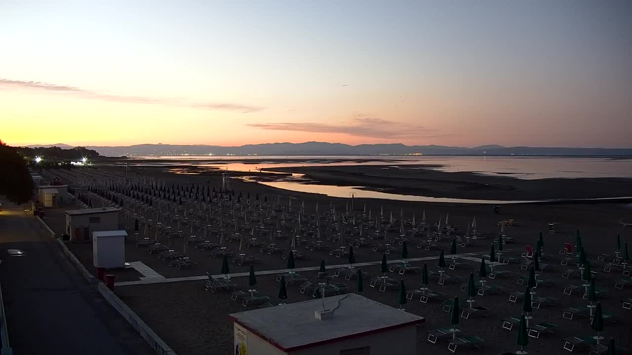Spletna kamera v živo Grado: Pogledi na plažo in vodni park v realnem času