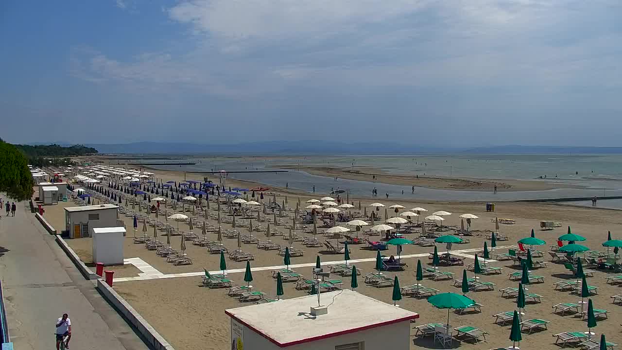 Spletna kamera v živo Grado: Pogledi na plažo in vodni park v realnem času