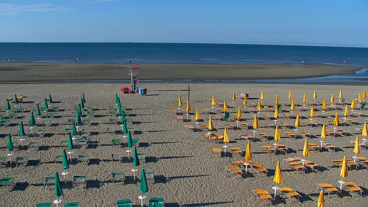 Spletna kamera v živo Grado: Pogledi na plažo in vodni park v realnem času