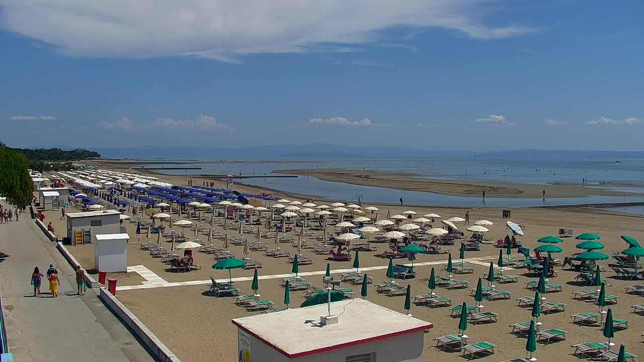 Grado Beach and Aquapark Views in Real Time