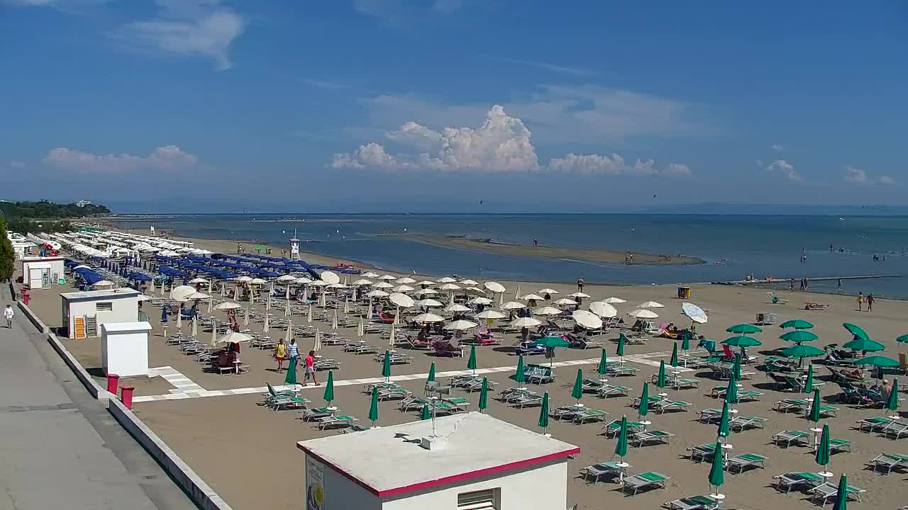 Spletna kamera v živo Grado: Pogledi na plažo in vodni park v realnem času