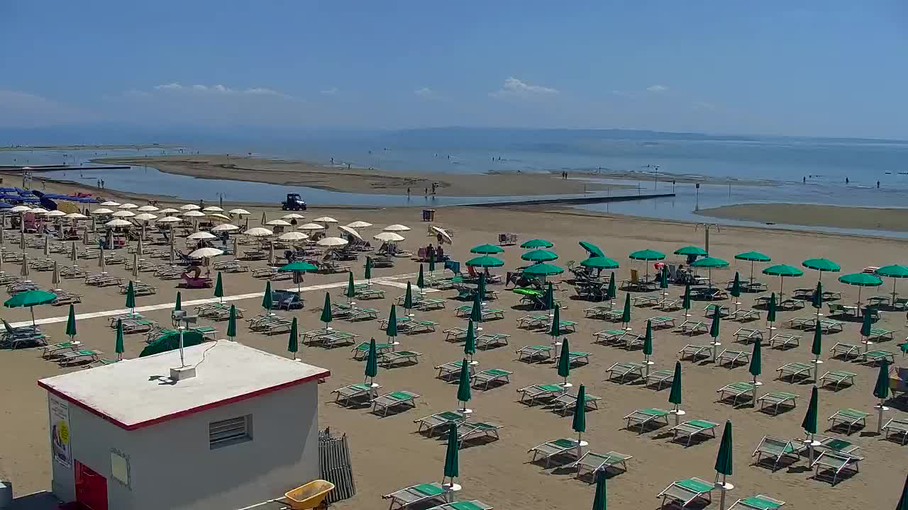 Spletna kamera v živo Grado: Pogledi na plažo in vodni park v realnem času