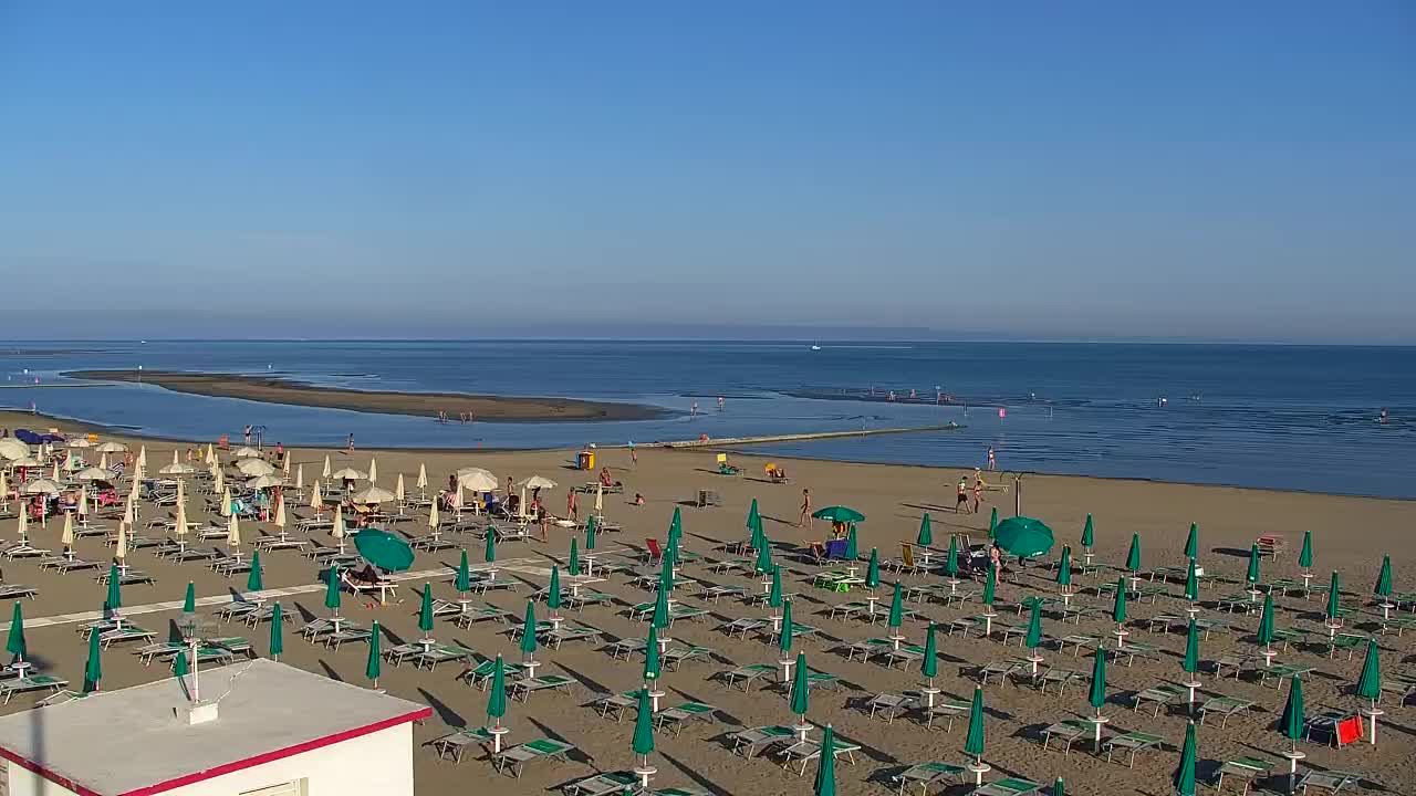 Spletna kamera v živo Grado: Pogledi na plažo in vodni park v realnem času
