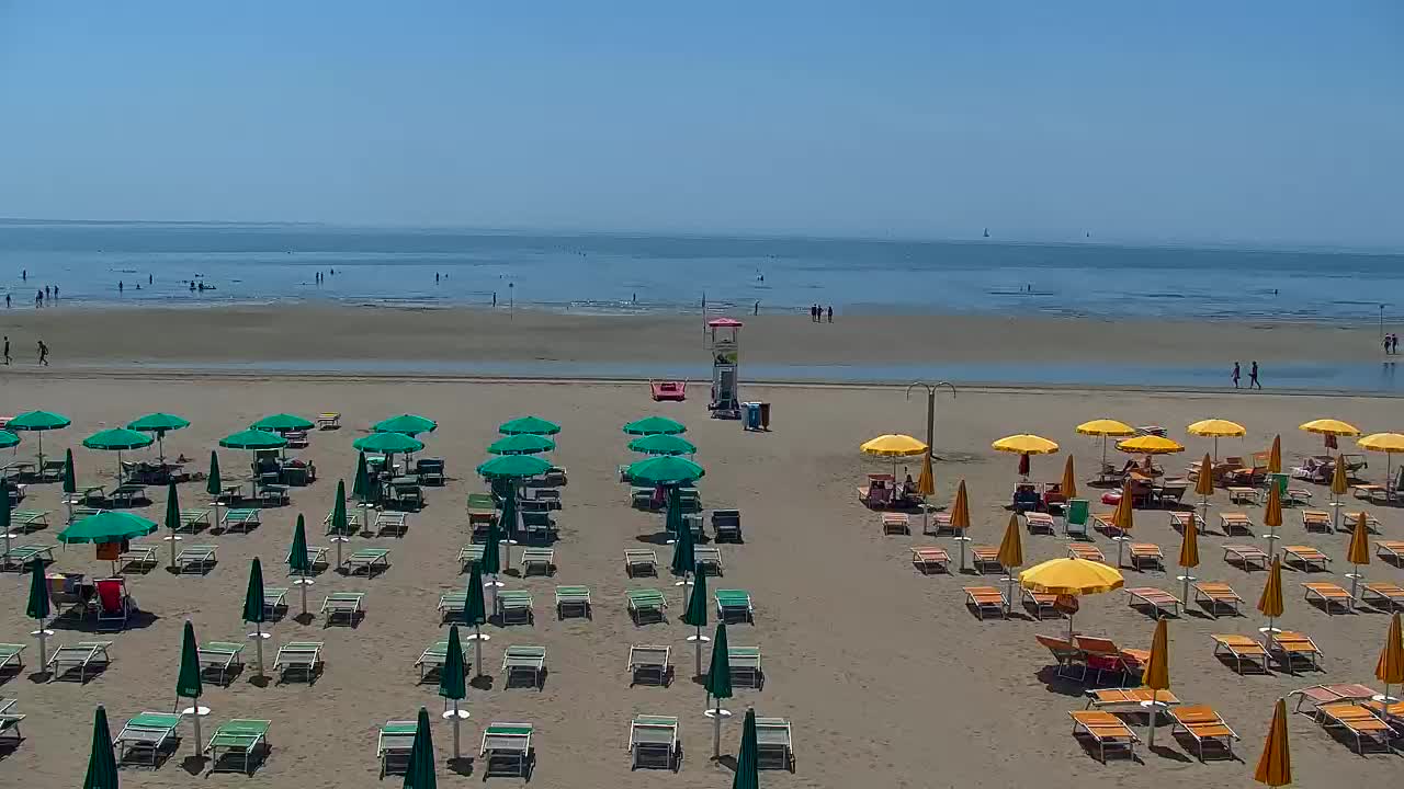 Spletna kamera v živo Grado: Pogledi na plažo in vodni park v realnem času