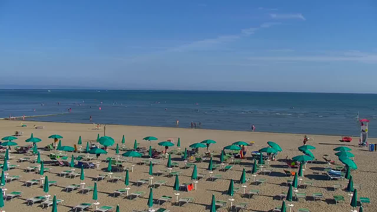 Spletna kamera v živo Grado: Pogledi na plažo in vodni park v realnem času
