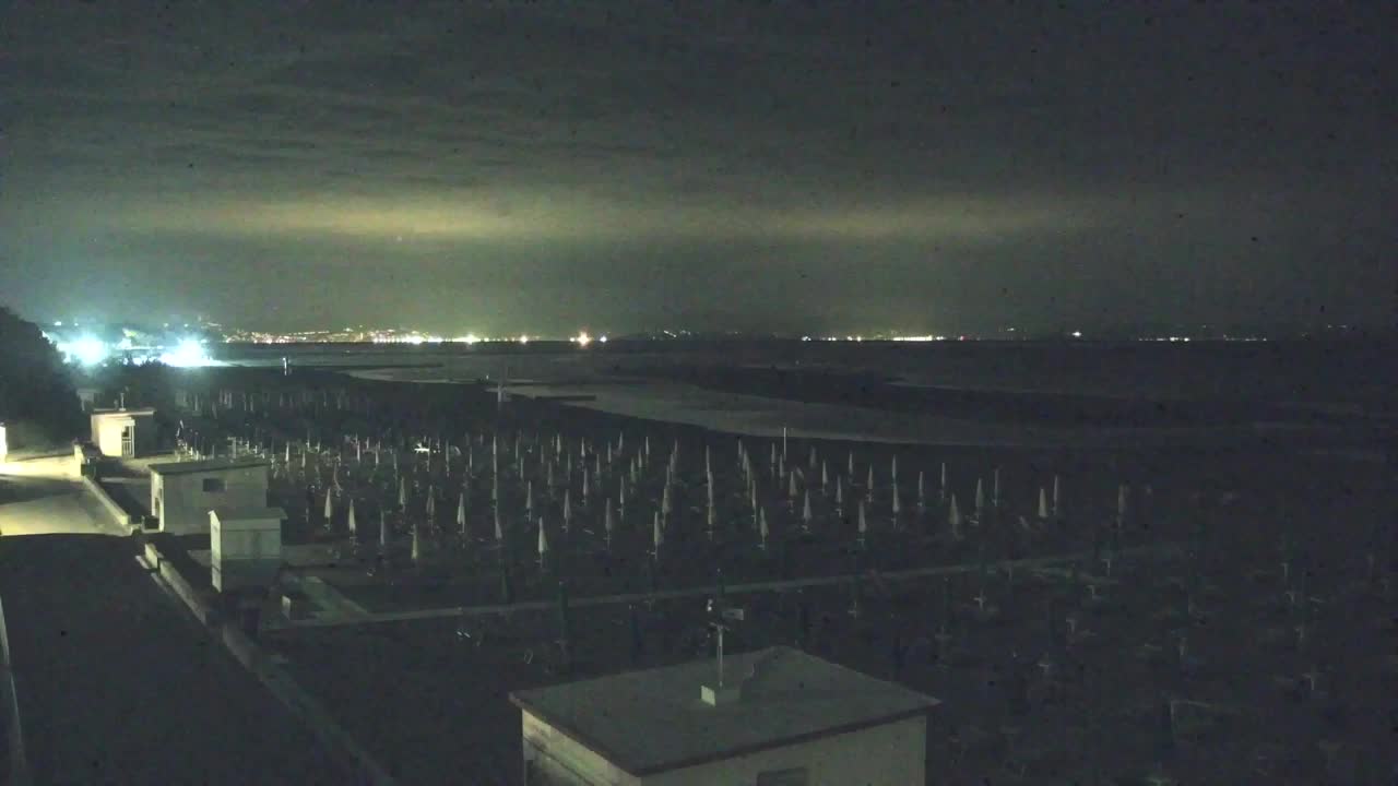 Webcam en vivo Grado: Vistas de la playa y del parque acuático en tiempo real