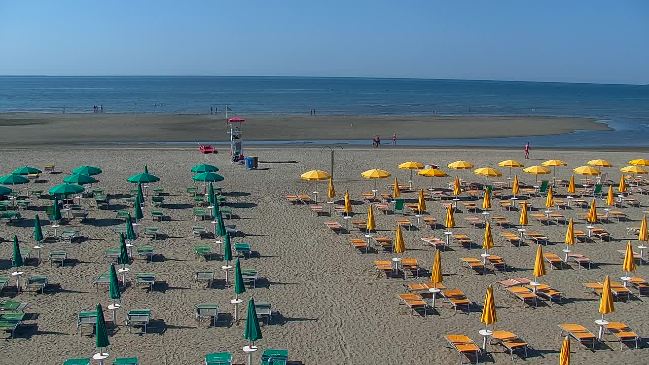 Spletna kamera v živo Grado: Pogledi na plažo in vodni park v realnem času