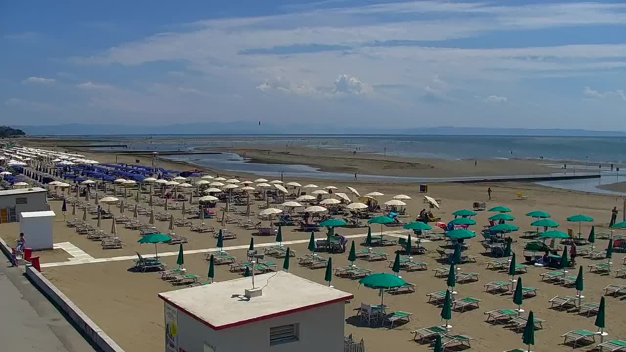 Spletna kamera v živo Grado: Pogledi na plažo in vodni park v realnem času