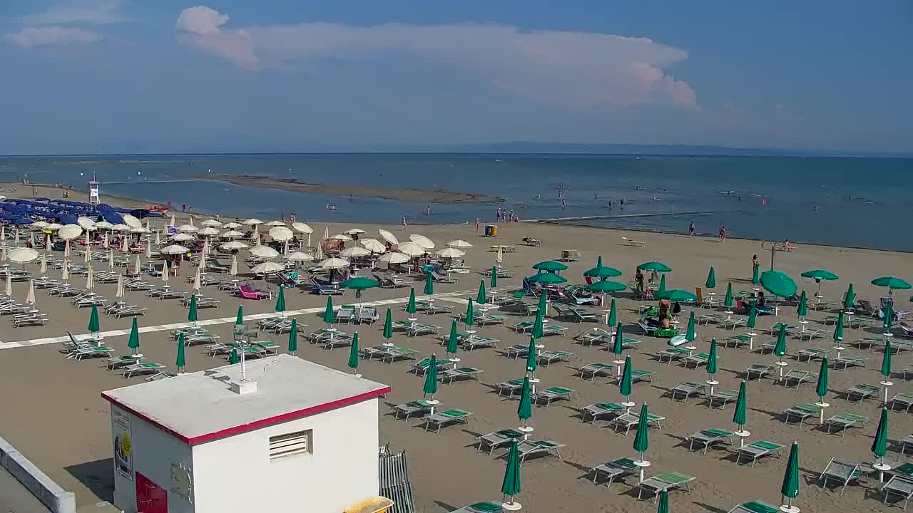 Spletna kamera v živo Grado: Pogledi na plažo in vodni park v realnem času