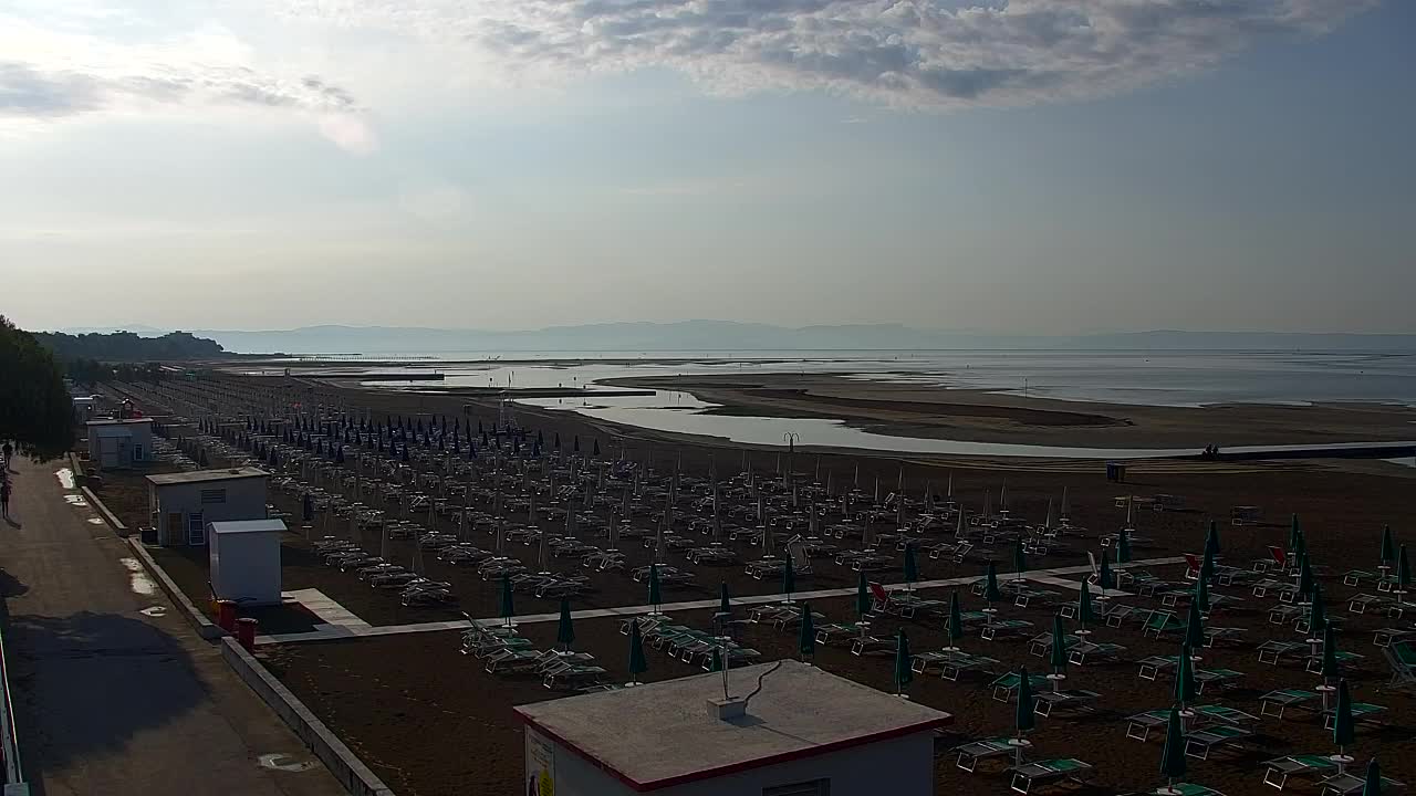 Grado Beach and Aquapark Views in Real Time