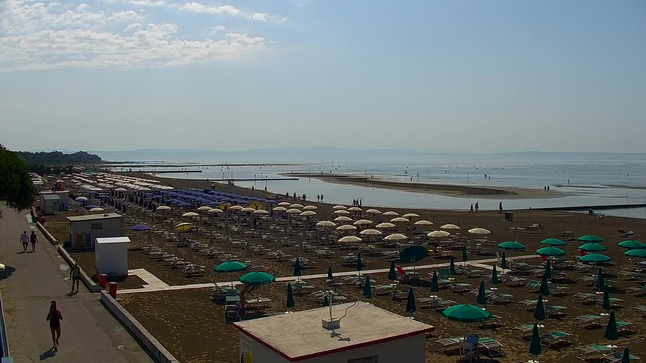 Spletna kamera v živo Grado: Pogledi na plažo in vodni park v realnem času