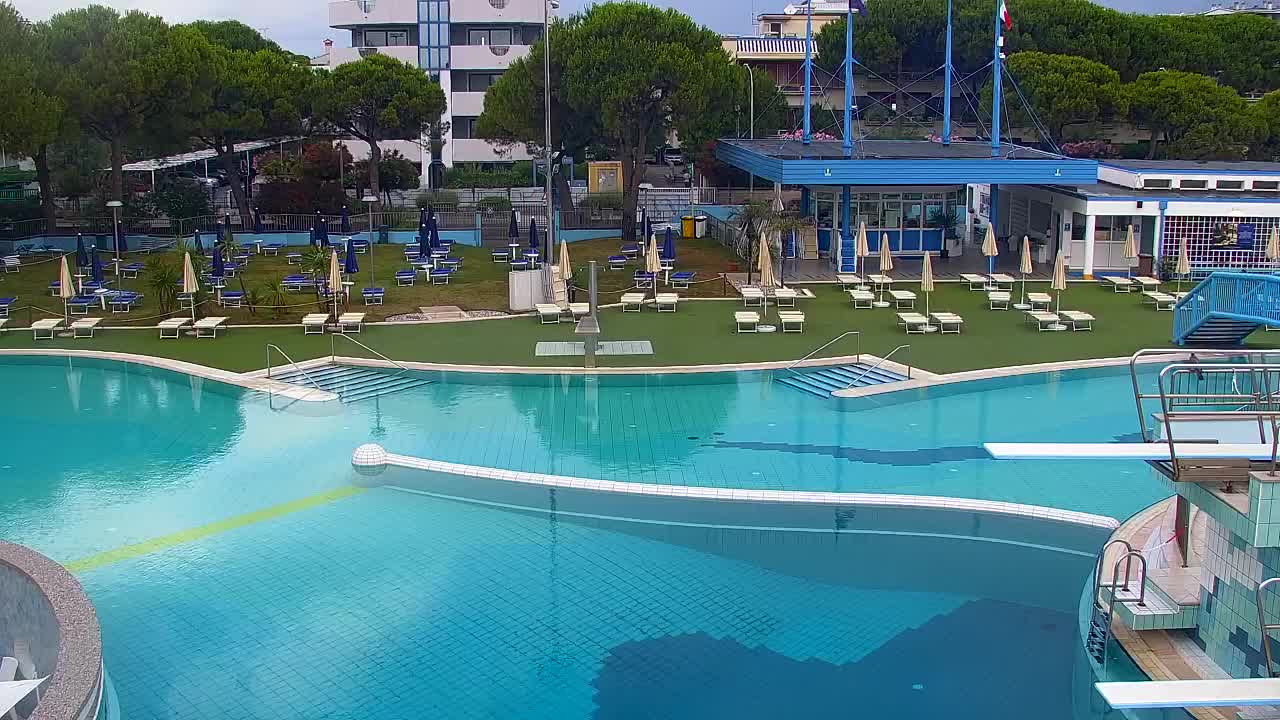 Spletna kamera v živo Grado: Pogledi na plažo in vodni park v realnem času