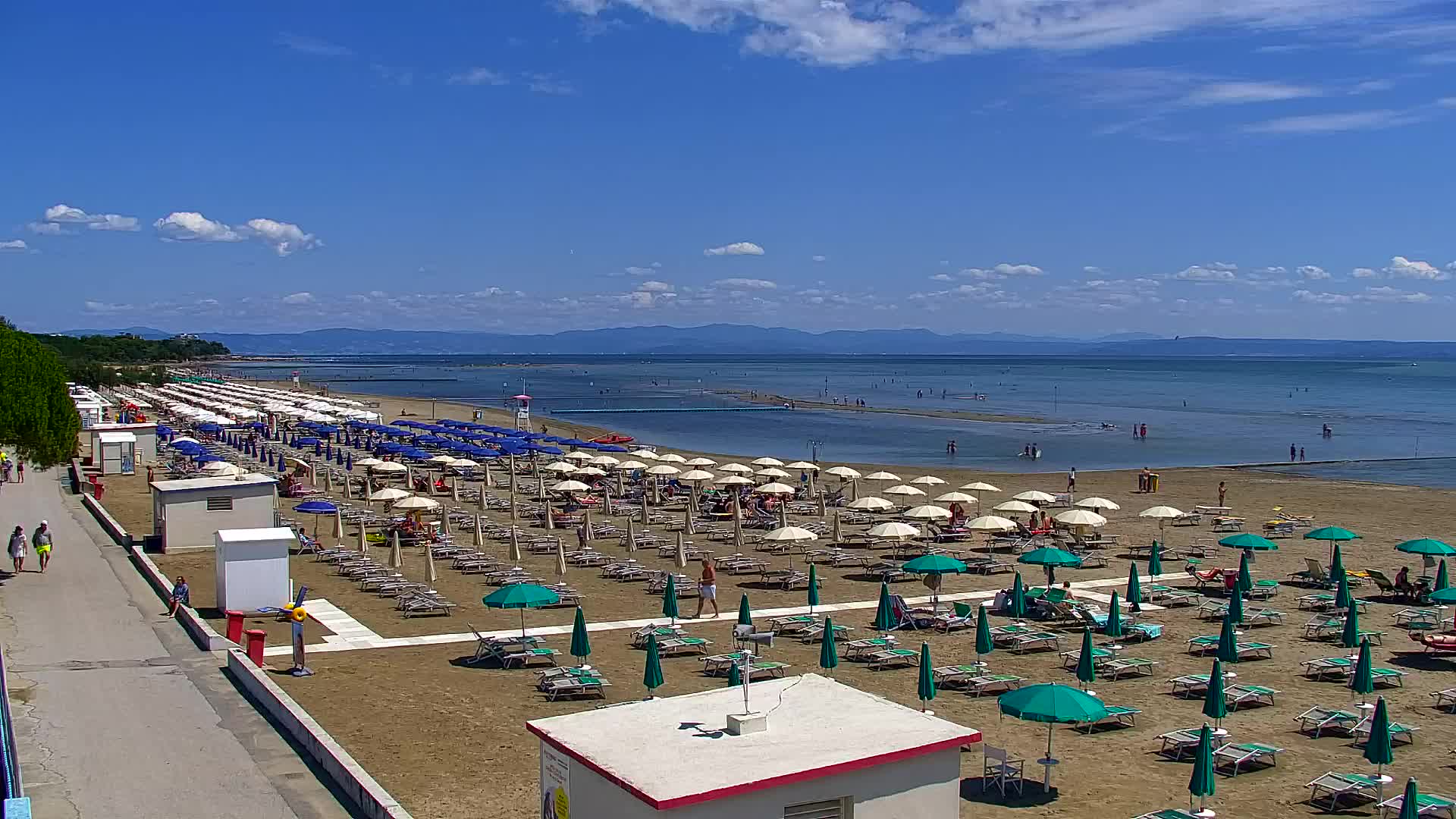 Grado Beach and Aquapark Views in Real Time