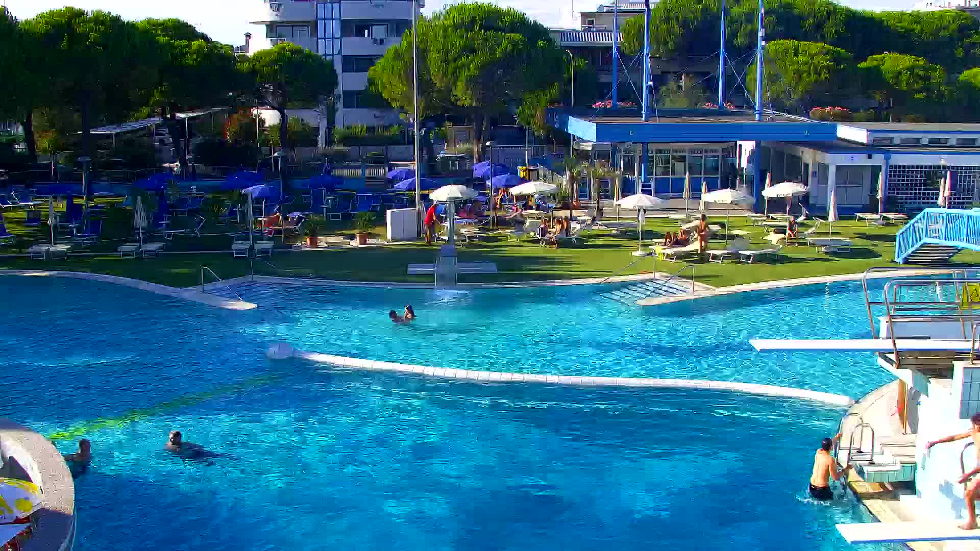 Spletna kamera v živo Grado: Pogledi na plažo in vodni park v realnem času