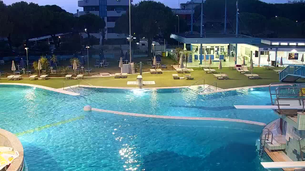 Spletna kamera v živo Grado: Pogledi na plažo in vodni park v realnem času