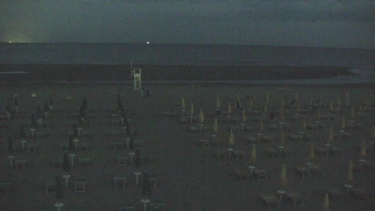 Webcam en vivo Grado: Vistas de la playa y del parque acuático en tiempo real