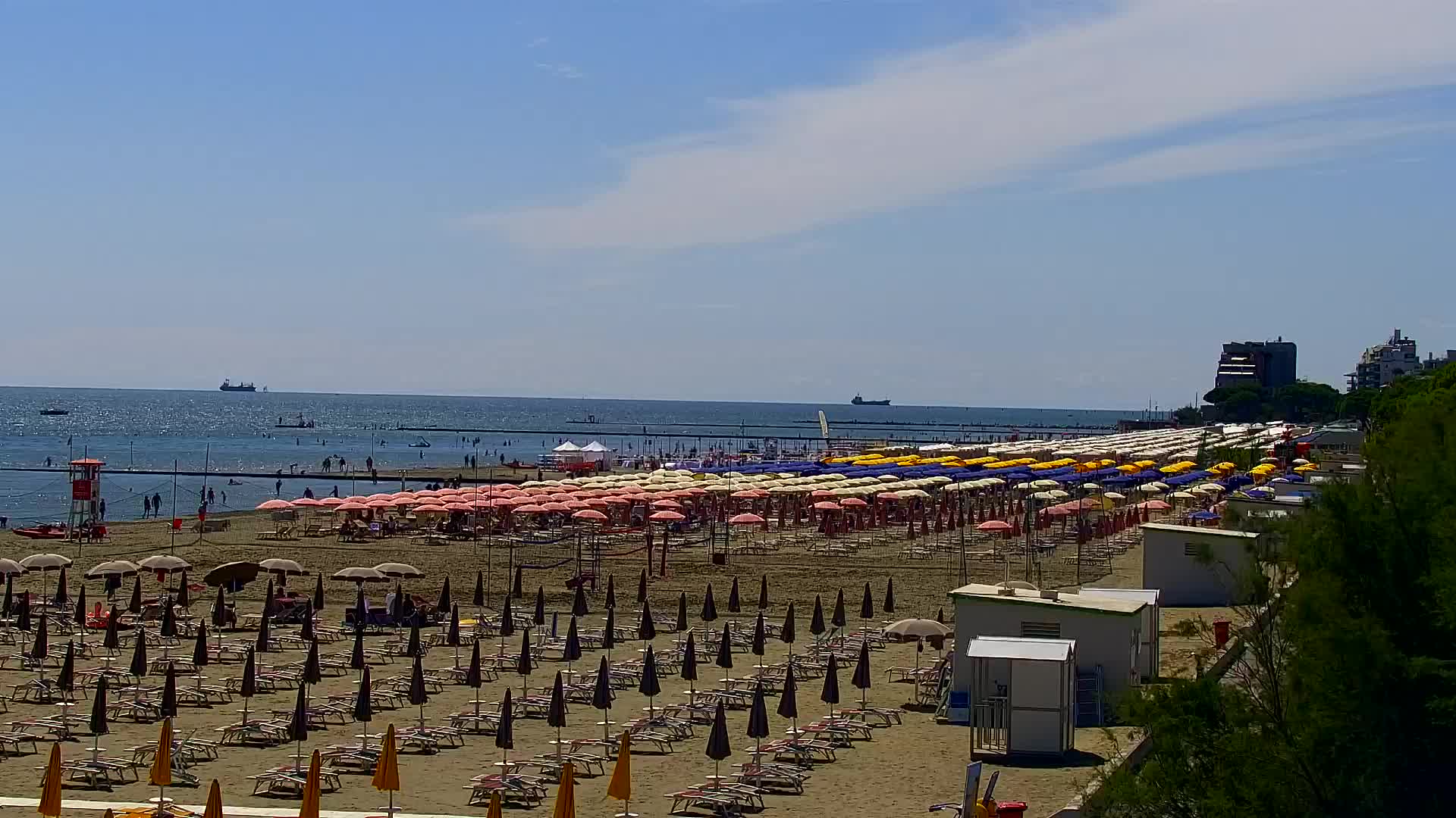 Spletna kamera v živo Grado: Pogledi na plažo in vodni park v realnem času