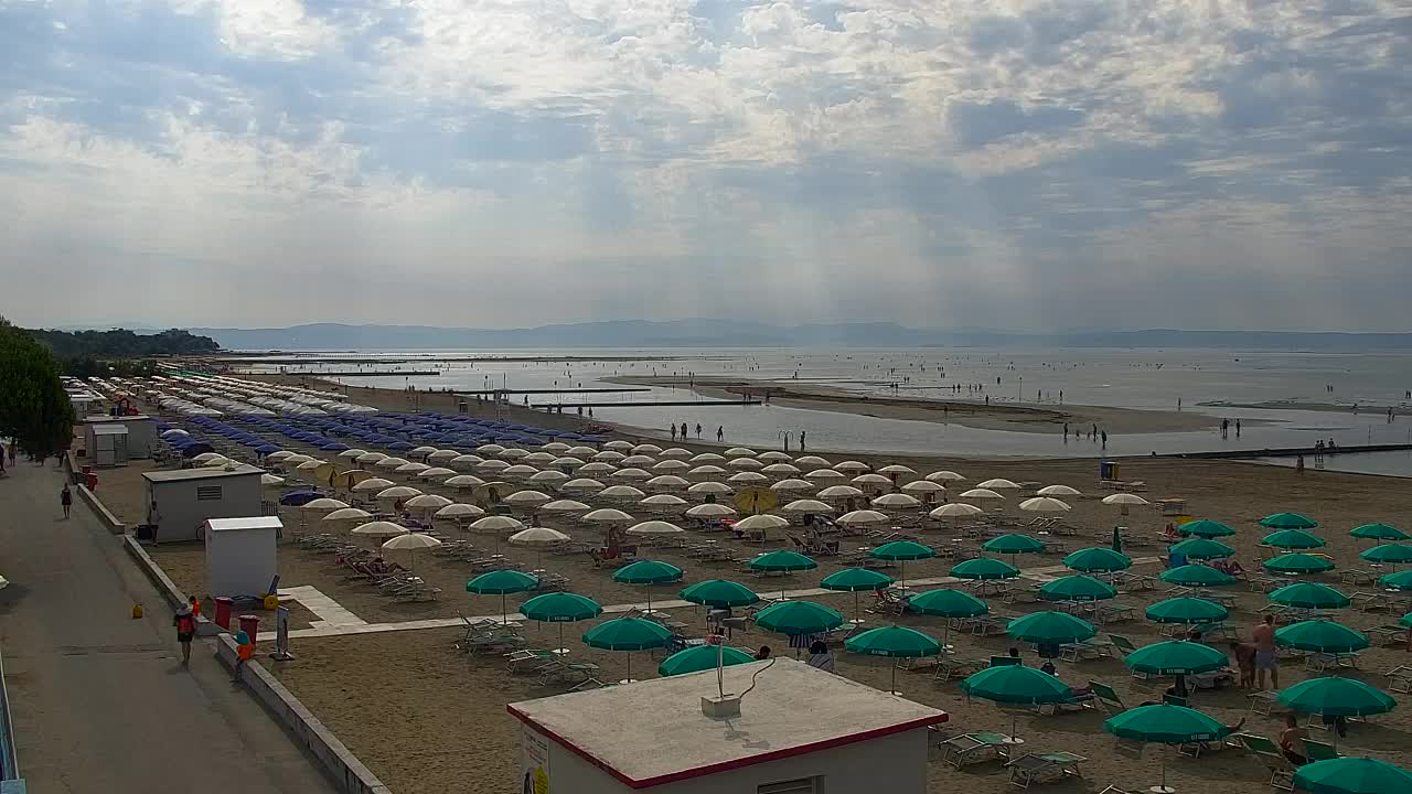 Grado Beach and Aquapark Views in Real Time