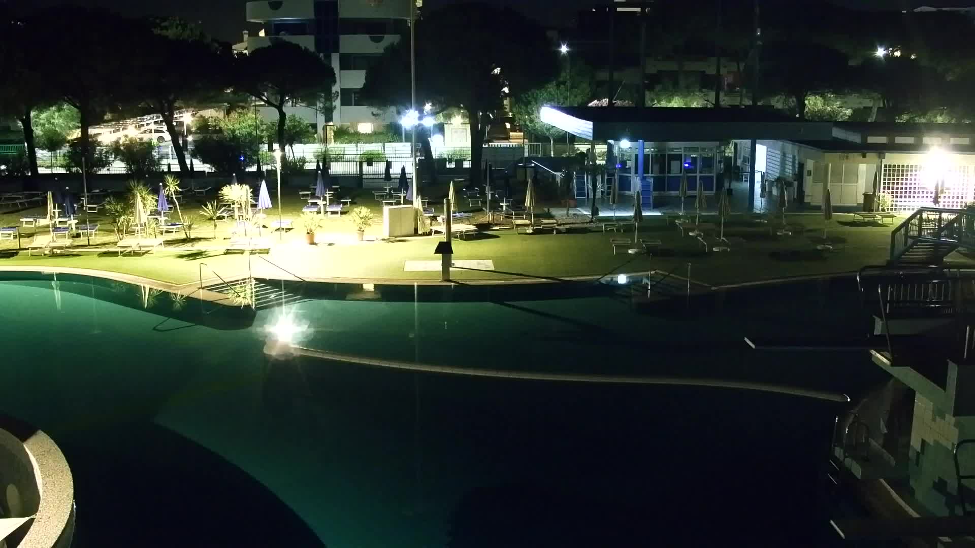 Webcam en vivo Grado: Vistas de la playa y del parque acuático en tiempo real