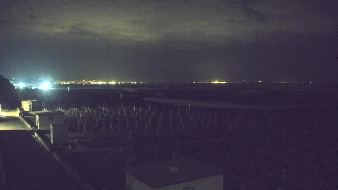 Webcam en vivo Grado: Vistas de la playa y del parque acuático en tiempo real