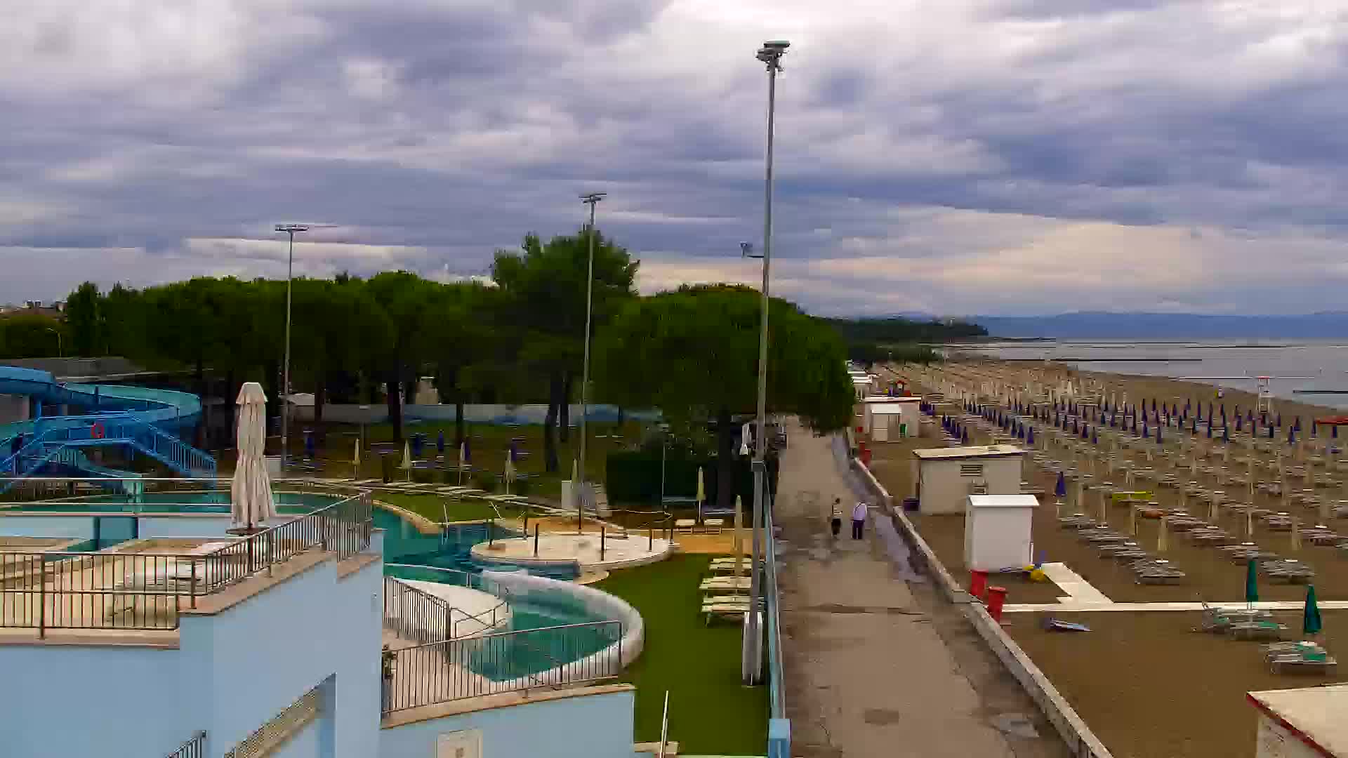 Grado Beach and Aquapark Views in Real Time