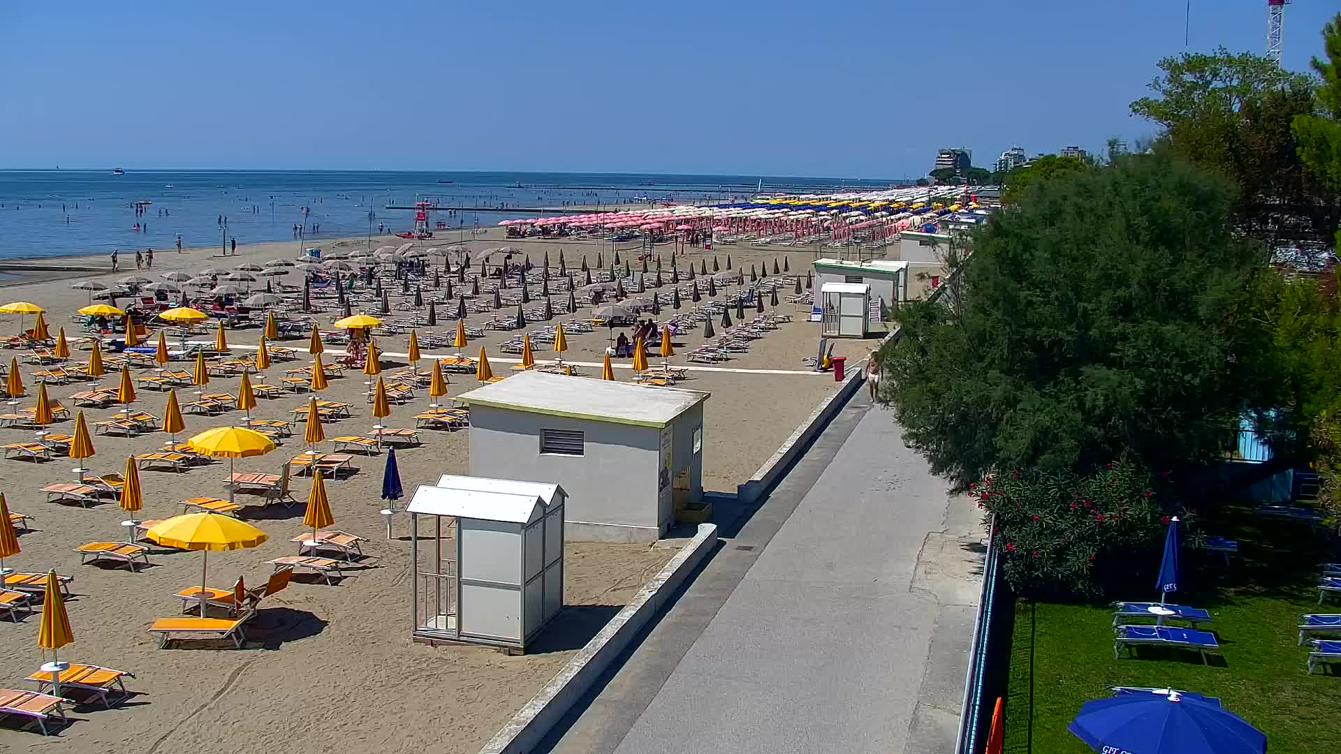 Grado Beach and Aquapark Views in Real Time